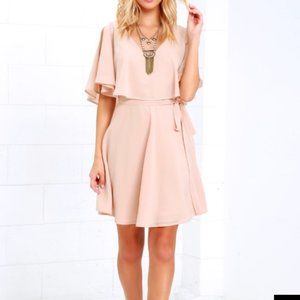 NWT LuLu's Butterfly With Me Peach Dress